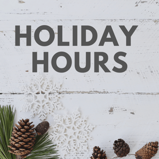 Special Holiday Hours Starting December 21st