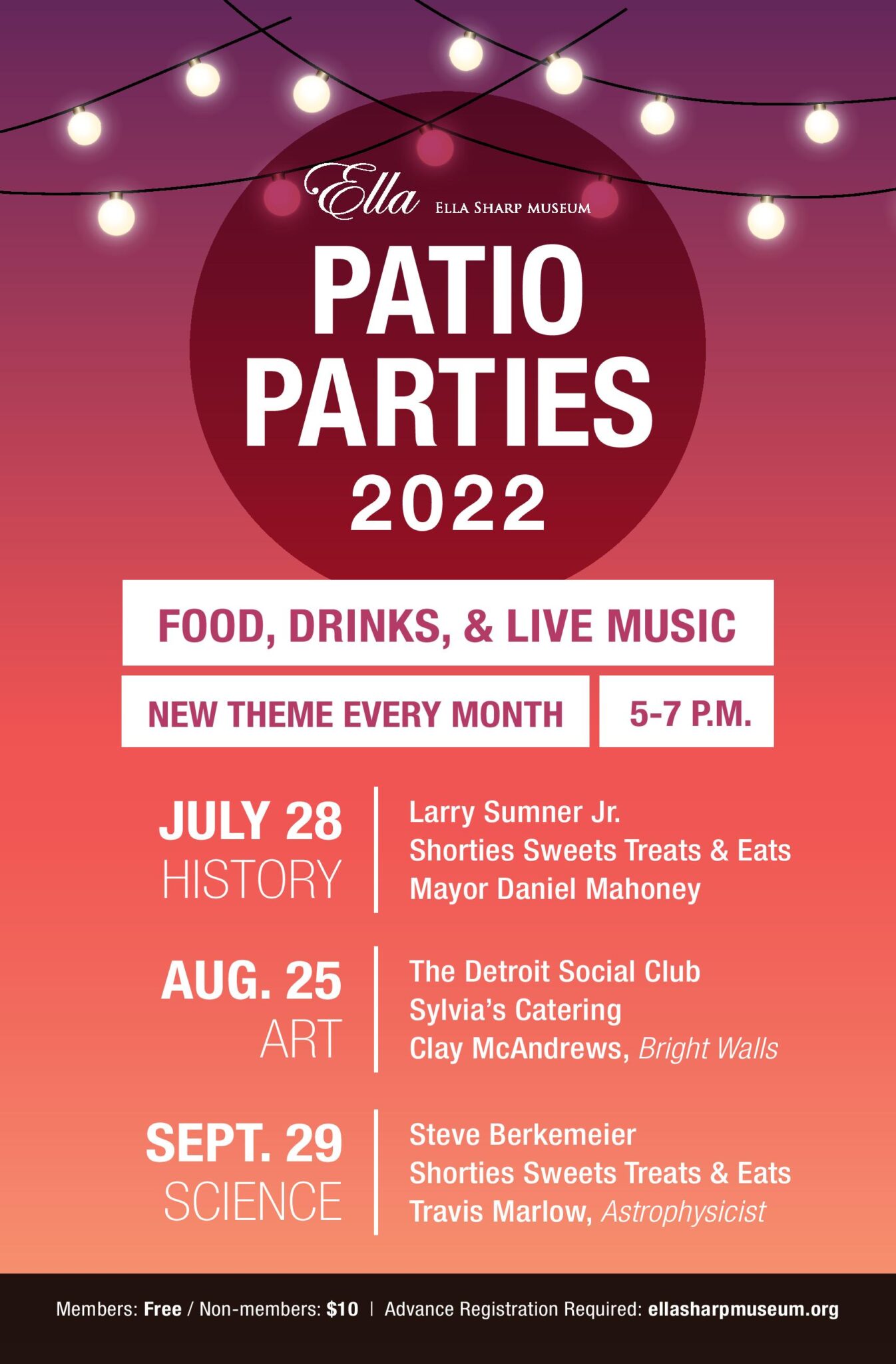 Patio Party - July 28 - Ella Sharp Museum